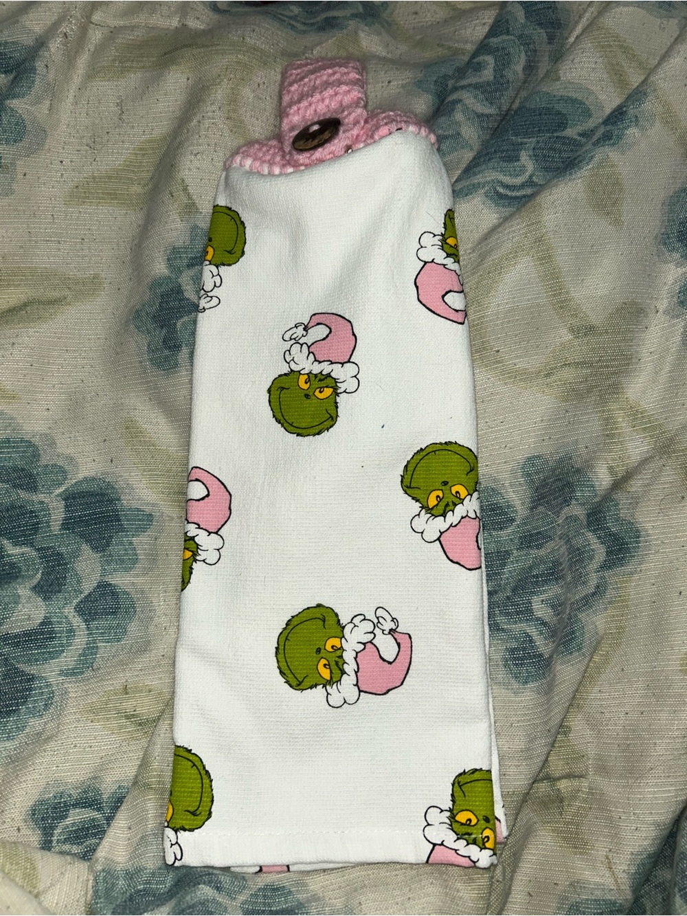 Grinch Christmas Hanging Towel